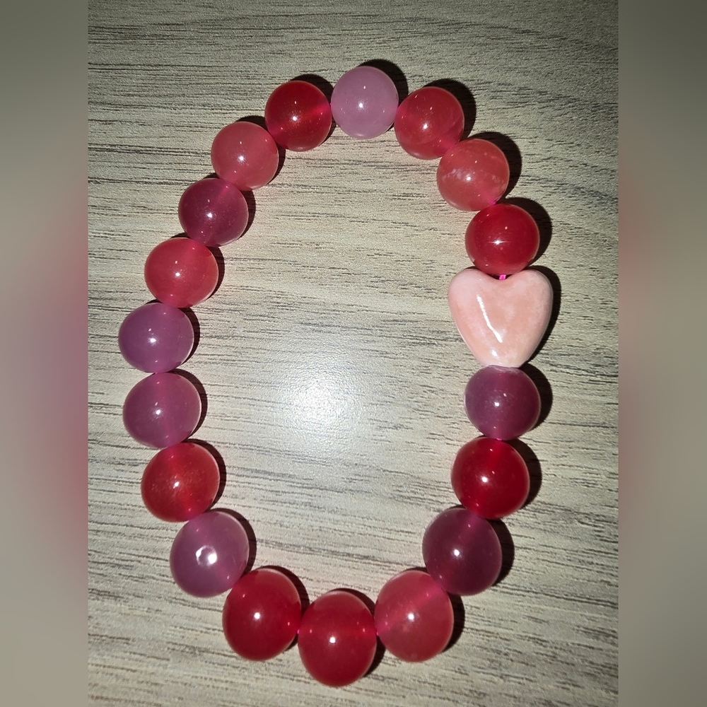 10mm Salt Agate With Heart💖💓❤️💕